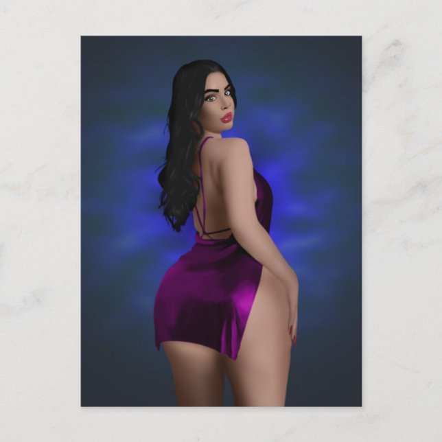 GRANDE BASE BEAUTY BRUNETTE GIRL Cartes postales (Devant)