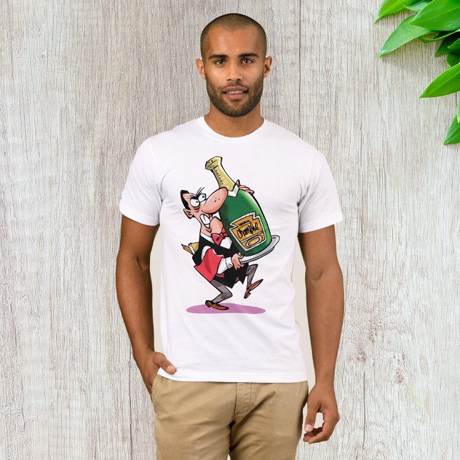 Grande Bouteille De Champagne Mens T-Shirt (Créateur téléchargé)