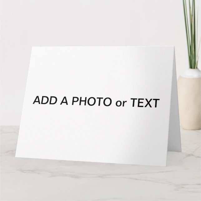 Grande carte (28 cm) Photo ou texte - Créer votre  (Devant)