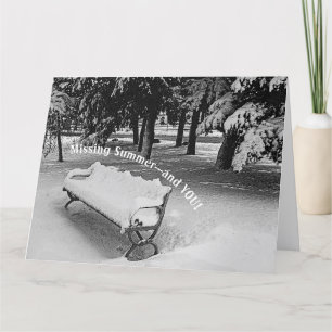 GRANDE CARTE D'ACCUEIL / ENFANT COUVERT DE NEIGE /