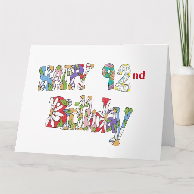 Grande carte d'anniversaire 92e (Devant)