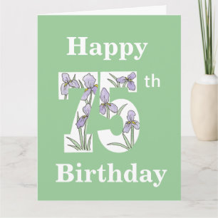 Grande carte d'anniversaire Big 75th