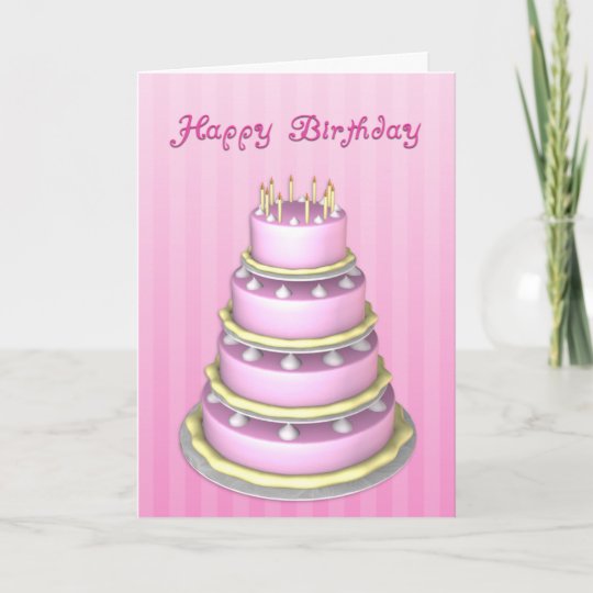 Grande Carte D Anniversaire De Gateau Zazzle Fr