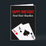 Grande carte d'anniversaire de Great Grandson Poke<br><div class="desc">Grande carte de poker Great Grandson</div>
