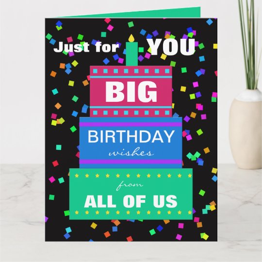 Grande Carte D Anniversaire De Travail De Groupe Zazzle Fr