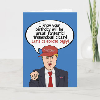 Grande carte d'anniversaire de Trump - Fêtons-nous