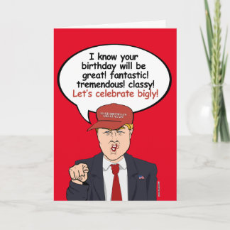 Grande carte d'anniversaire de Trump - Fêtons-nous