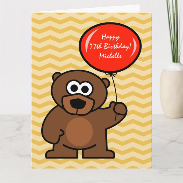 Grande carte d'anniversaire très grande pour les e (Devant)