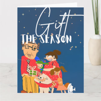 Grande carte de dossier Noël Famille