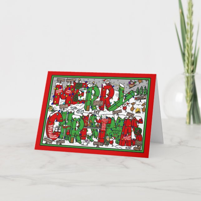 Grande carte de Joyeux Noël (Devant)