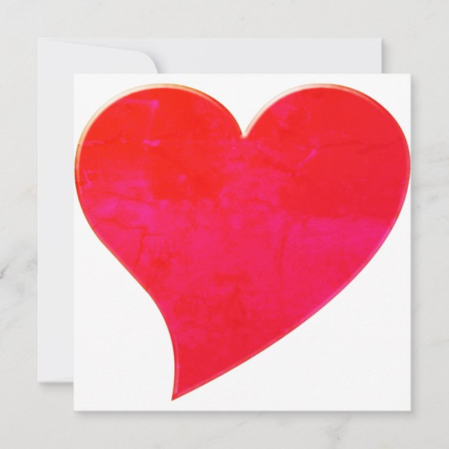 Grande carte de la Saint Valentin rouge moderne (Devant)