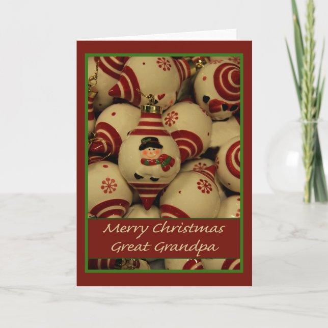 Grande carte de Noël grand-père Joyeux (Devant)