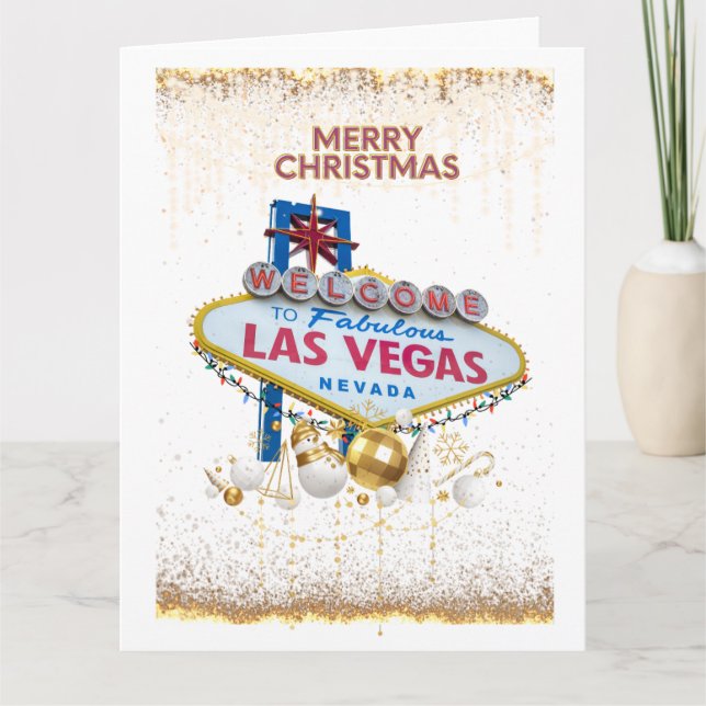 GRANDE carte de Noël Las Vegas (Devant)