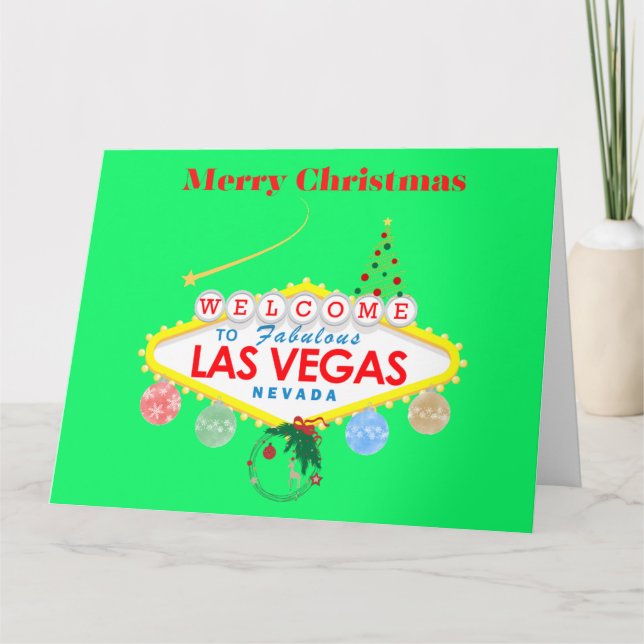 GRANDE carte de Noël Las Vegas (Devant)