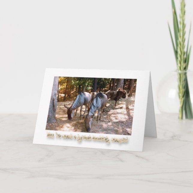 Grande carte de regard d'anniversaire de couples (Devant)