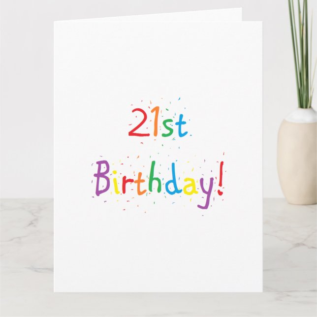 Grande carte de voeux "21e anniversaire" (Devant)