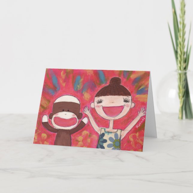 Grande carte de voeux de sourires (Devant)