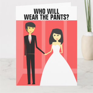 GRANDE CARTE DE VOEUX DRÔLE POUR MARIAGE QUI PORTE