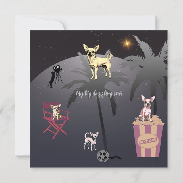 Grande carte de voeux étoile éblouissante (Devant)