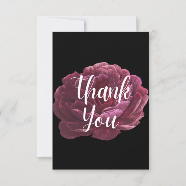 Grande carte de voeux Merci de fleurs (Devant)