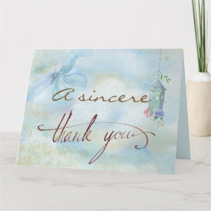 Grande carte de voeux personnalisée Merci