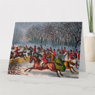 Grande carte de voeux Tally-Ho