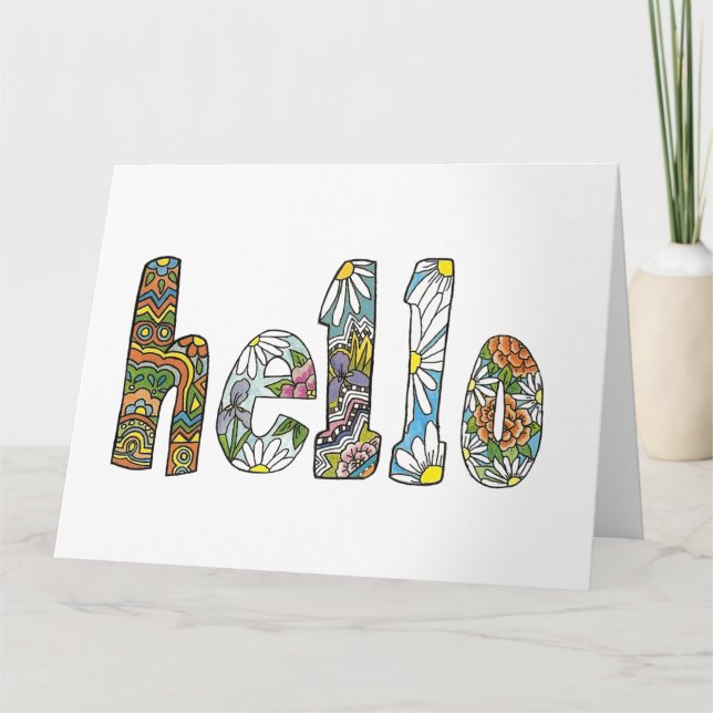 Grande carte Hello (Devant)