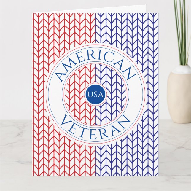 GRANDE carte "Merci" VETERAN AMÉRICAIN (Devant)