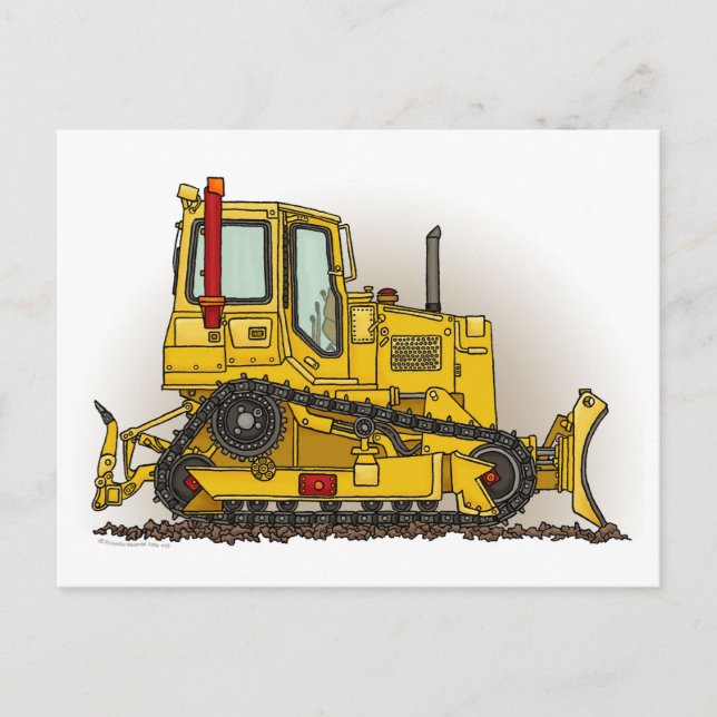 Grande carte postale de dozer Bulldozer (Devant)