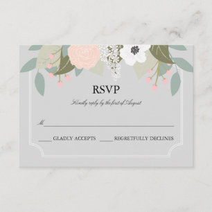 Grande carte RSVP Florale.