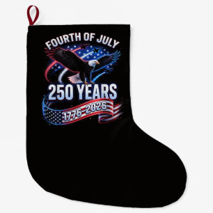 Grande Chaussette De Noël 250e anniversaire États-Unis 1776-2026 Patriotique
