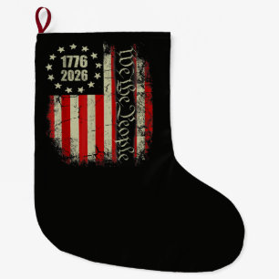 Grande Chaussette De Noël 4 juillet Amérique Drapeau américain Patriotique