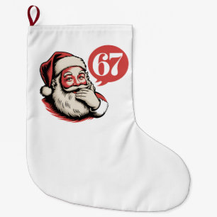 Grande Chaussette De Noël 6 7 Noël Six Sept Brainrot Père Noël