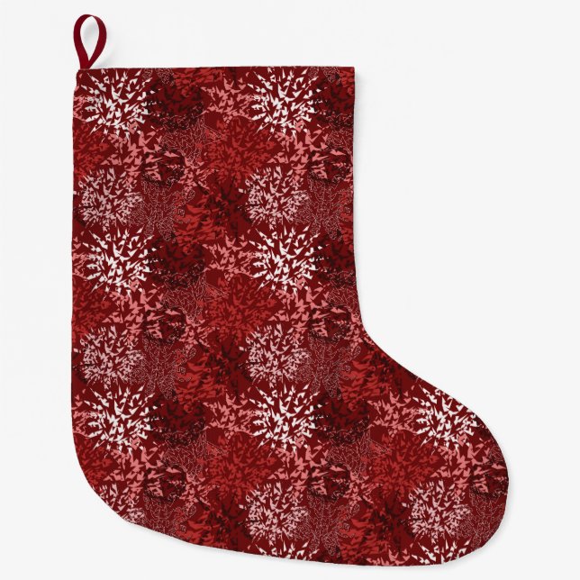 Grande Chaussette De Noël Abstrait moderne (Devant)