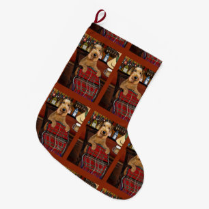 Grande Chaussette De Noël Airedale Terrier