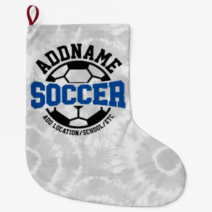 Grande Chaussette De Noël AJOUT PERSONNALISÉ NOM Joueur de football Cravate-