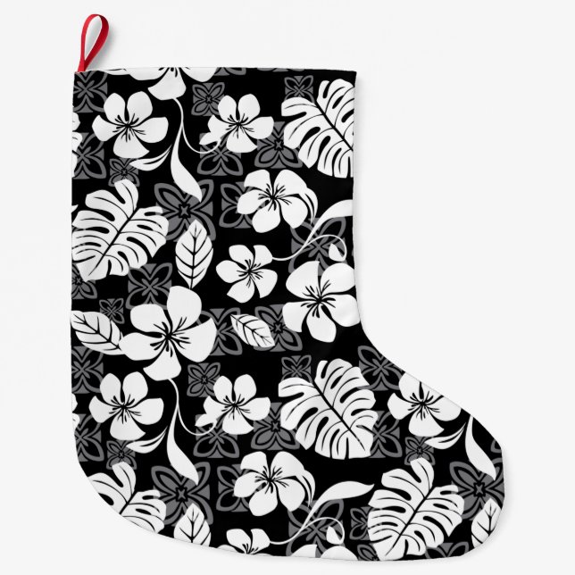GRANDE CHAUSSETTE DE NOËL ALOHA VENDREDI (NOIR) (Devant)