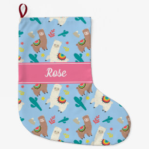 Grande Chaussette De Noël Alpacas/Llamas