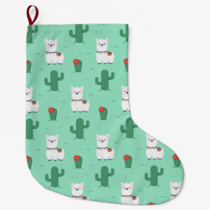 Grande Chaussette De Noël Alpacas/Llamas