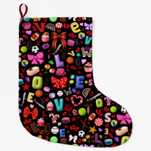 Grande Chaussette De Noël Amour