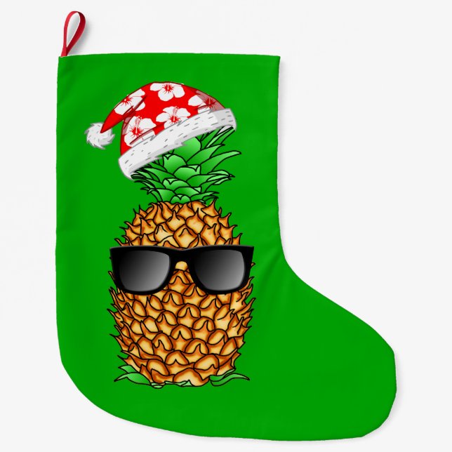 Grande Chaussette De Noël Ananas du Père Noël (Devant)