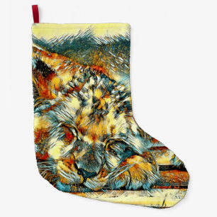 Grande Chaussette De Noël AnimalArt_Lion_006