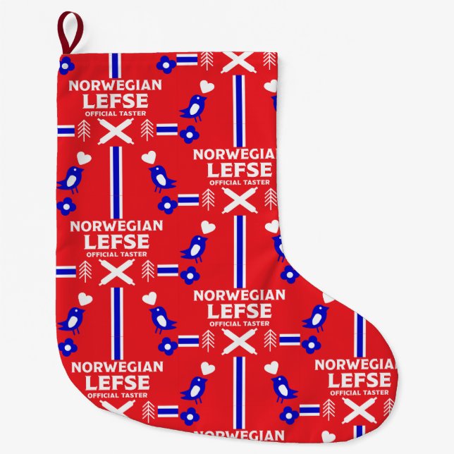 Grande Chaussette De Noël Apron norvégien de gauche (Devant)