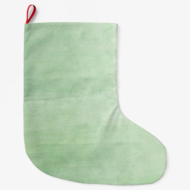 Grande Chaussette De Noël Aquarelle Mint Breeze (Devant)