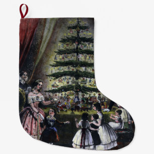 Grande Chaussette De Noël Arbre de Noël de la reine Victoria