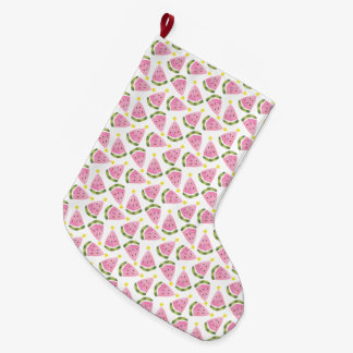 Grande Chaussette De Noël Arbre de Noël d'été de pastèque