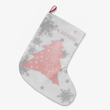 Arbre de Noël rose Festive Stocking