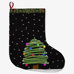 Grande Chaussette De Noël Arbre de Noël Stockage de Noël