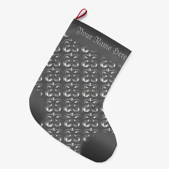 Grande Chaussette De Noël Art autochtone Stocking Totem Pole Stocking (Devant (Accrochage))