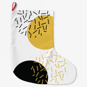 Grande Chaussette De Noël Art graphique géométrique urbain simple, moderne e